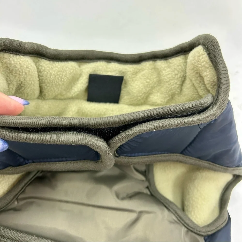 Hotel Doggy Micro fleece Vest Jacket in Olive Green and Navy Blue Size M